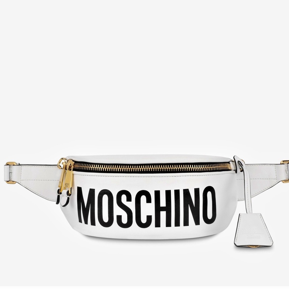 Moschino White and Gold Crossbody Bag